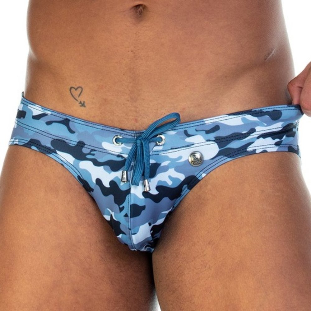 GIGO CAMO BLACK SWIM BRIEF